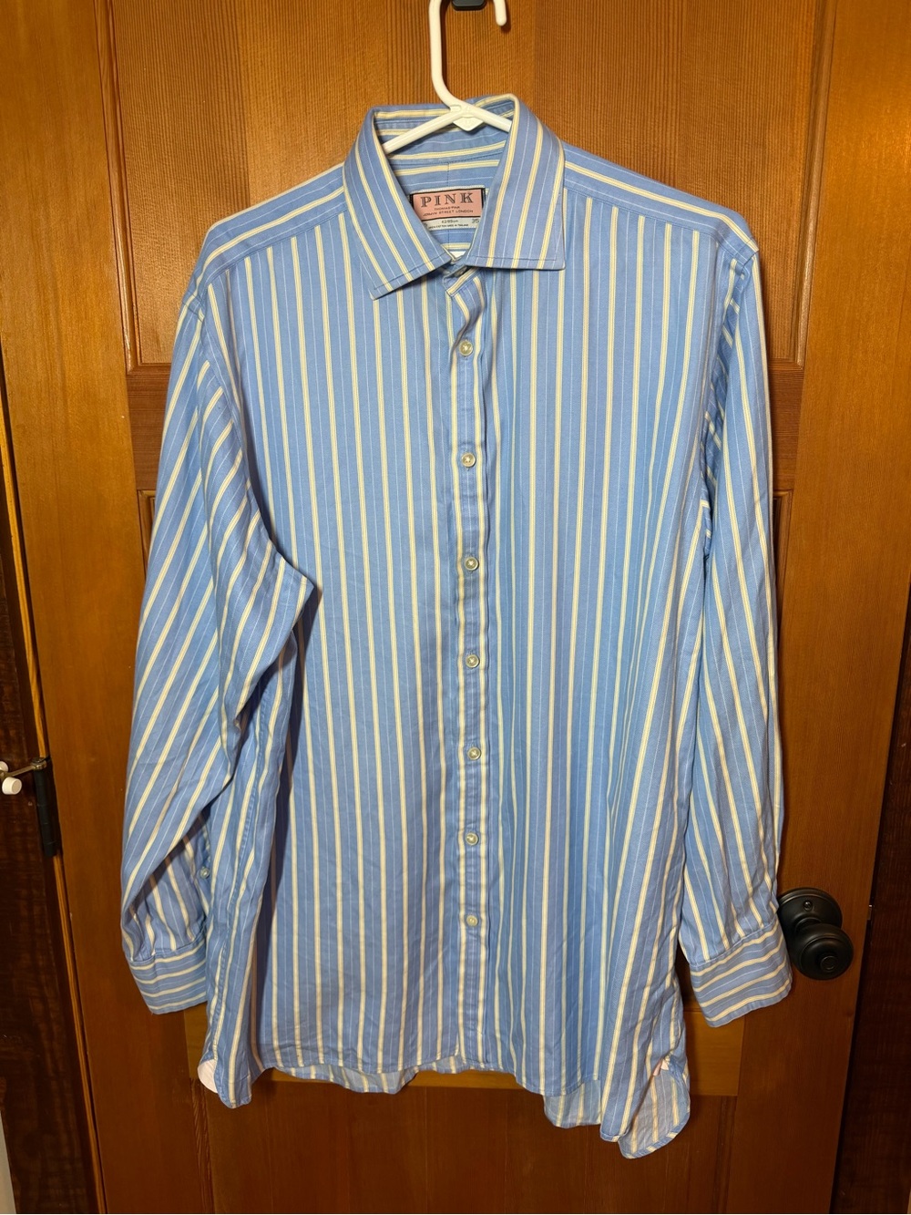 PINK Victoria's Secret Blue Stripe Men's Button-Down Shirt